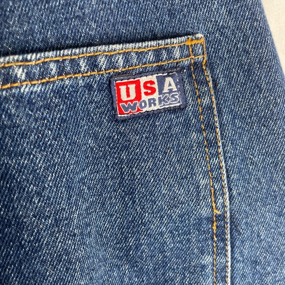 USA Works Men’s Size 38x32 Fleece Lined Jeans Blue Outdoors. Hunting Warm 876 - Picture 5 of 6